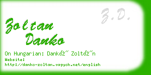 zoltan danko business card