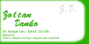 zoltan danko business card